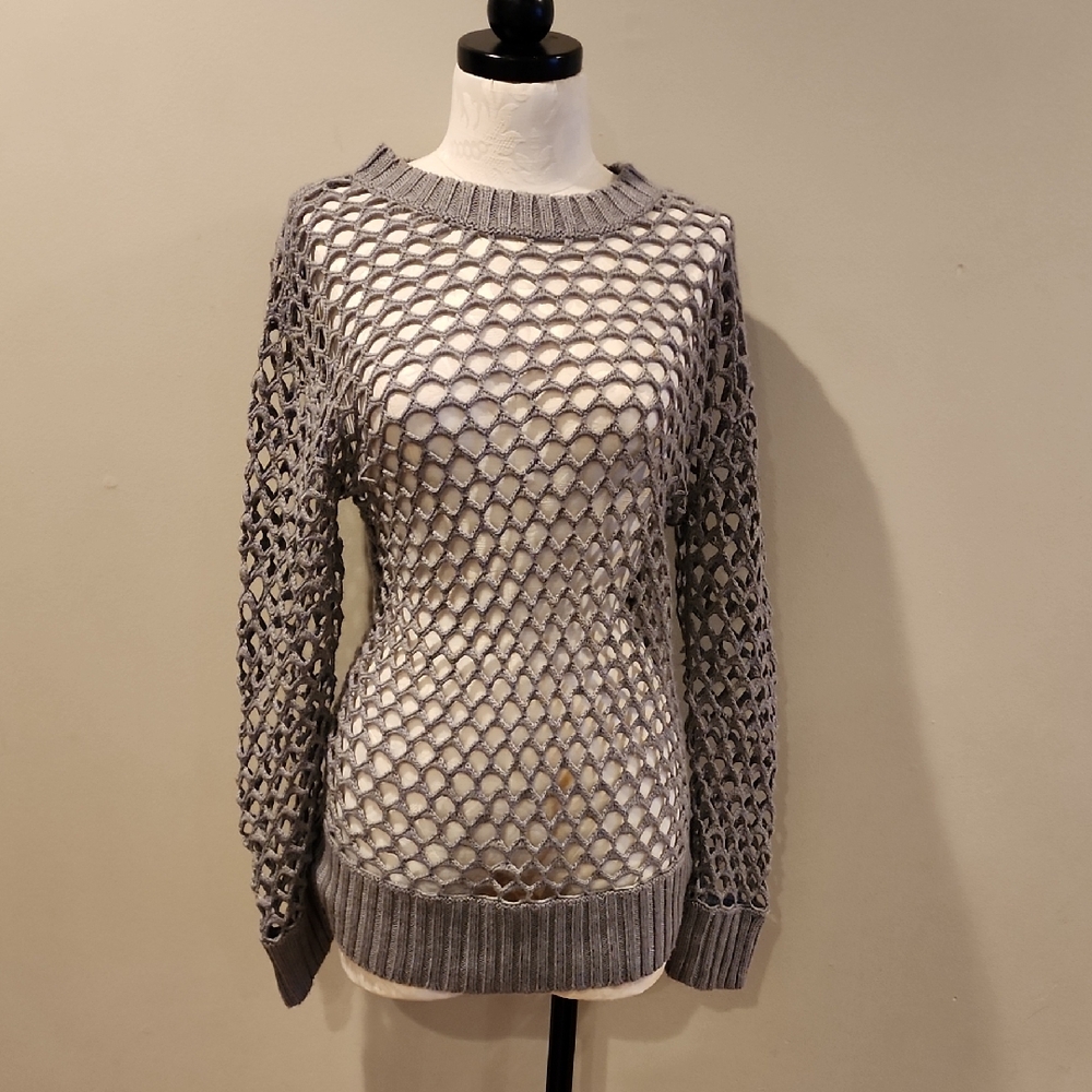 Gray Knit Women's Sweater